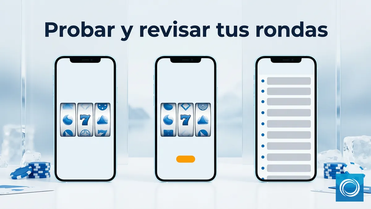 Tres pantallas de NordicBet: modo demo, juego real e historial de rondas
