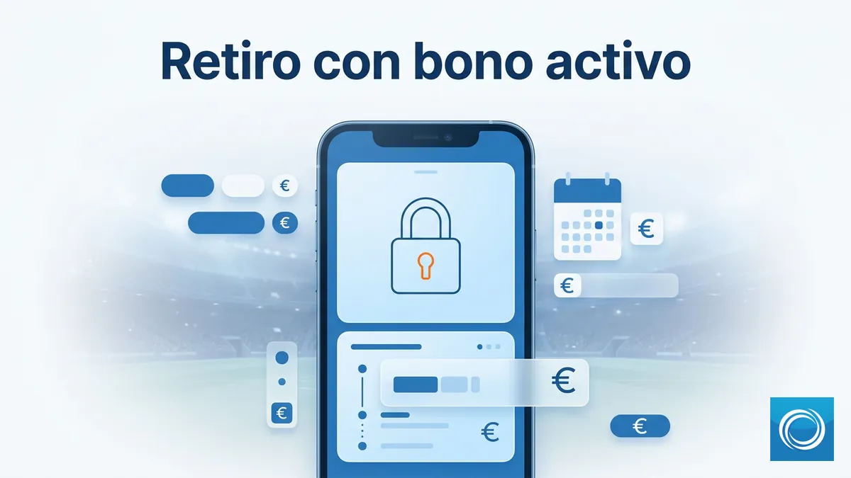 Teléfono con candado sobre el saldo: retiro con bono activo en NordicBet